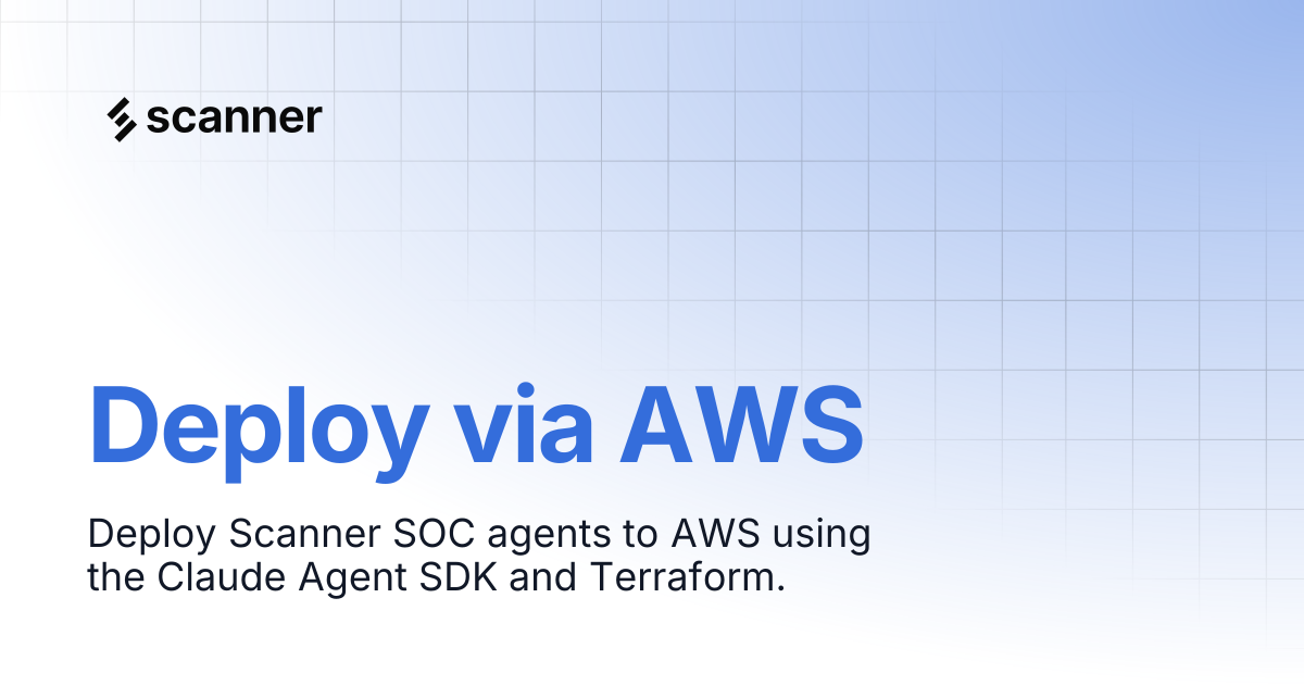 Deploy via AWS | Scanner